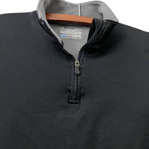 Under Armour Womens Black Cold Gear Fitted 1/4 Zip Pullover Sweater Size Small - Picture 4 of 8